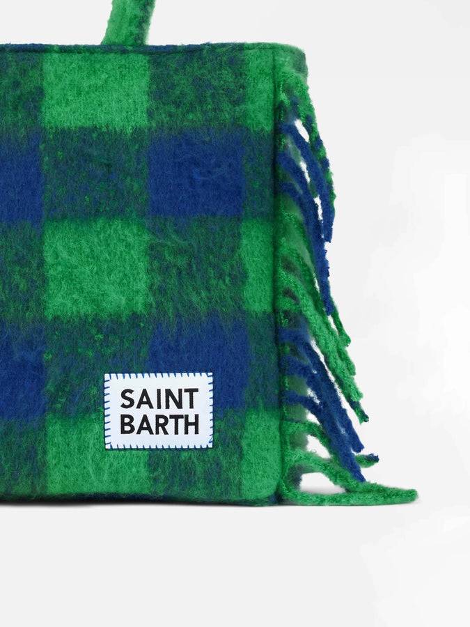 Mc2 Saint Barth Borsa A Spalla Coperta Vanity Con Check Verde E Blu