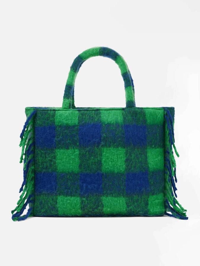 Mc2 Saint Barth Borsa A Spalla Coperta Vanity Con Check Verde E Blu