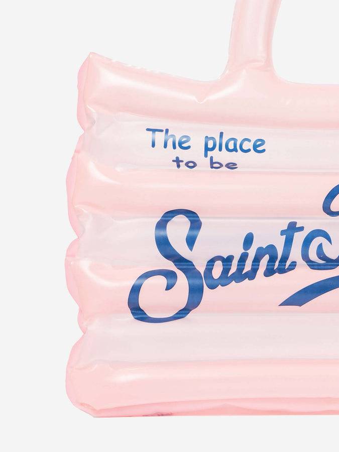 Mc2 Saint Barth Borsa A Spalla Gonfiabile Vanity Bianca E Rosa