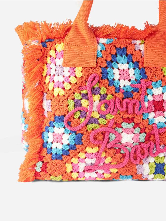 Mc2 Saint Barth Borsa A Spalla Vanity All'uncinetto Con Fantasia