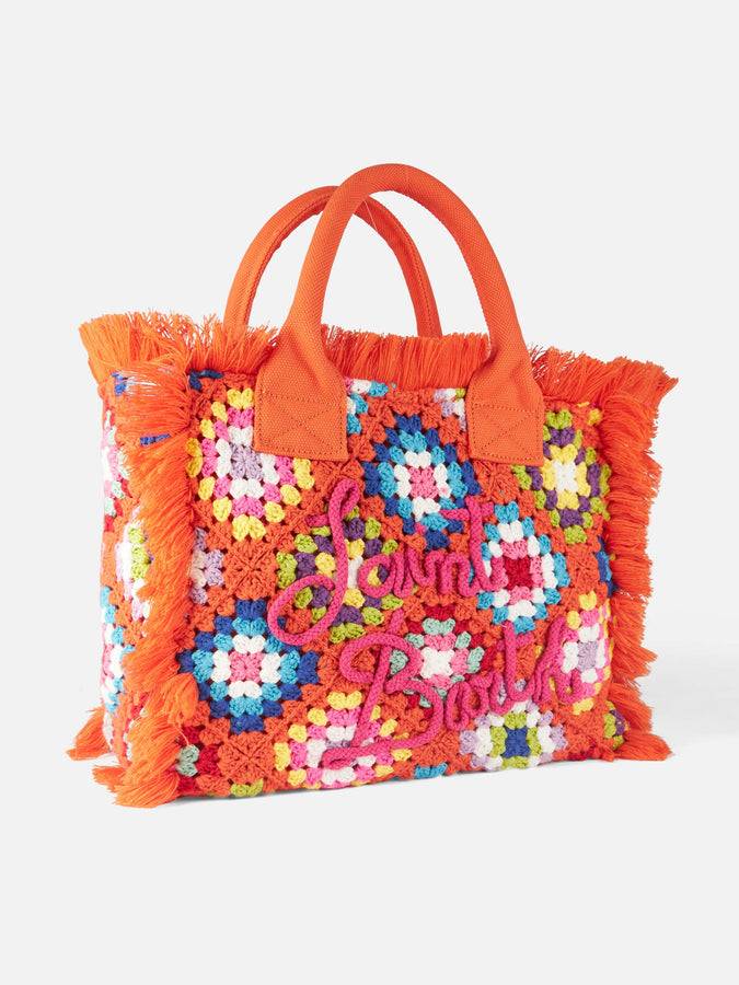 Mc2 Saint Barth Borsa A Spalla Vanity All'uncinetto Con Fantasia