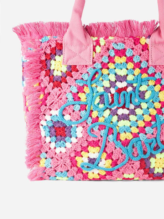 Mc2 Saint Barth Borsa A Spalla Vanity All'uncinetto Con Fantasia