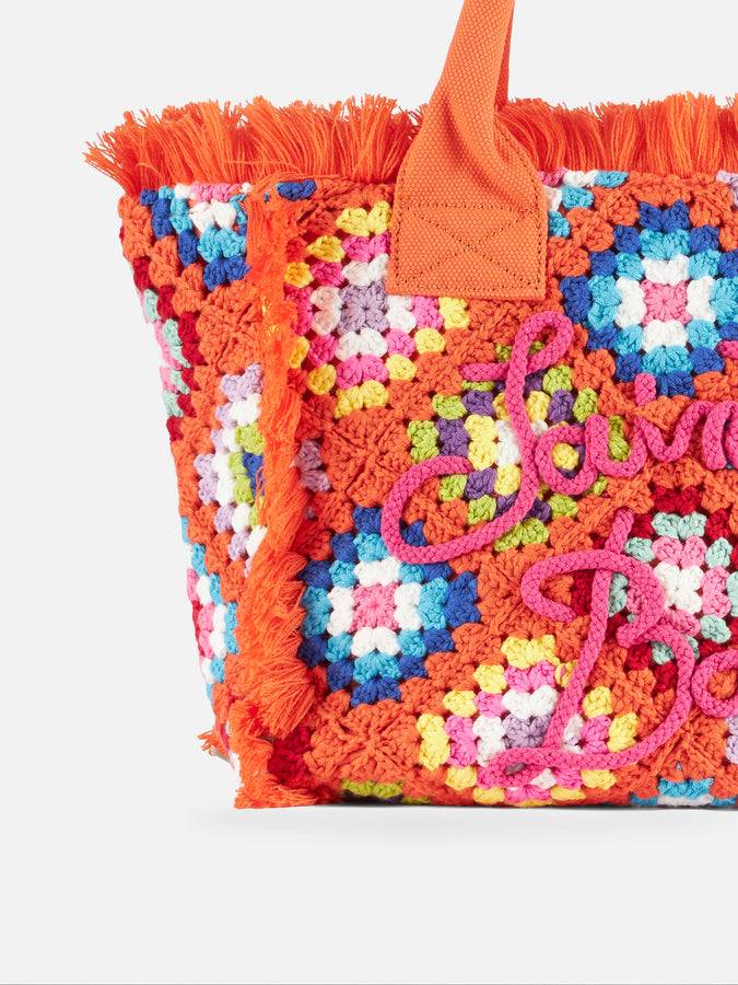 Mc2 Saint Barth Borsa A Spalla Vanity All'uncinetto Con Fantasia