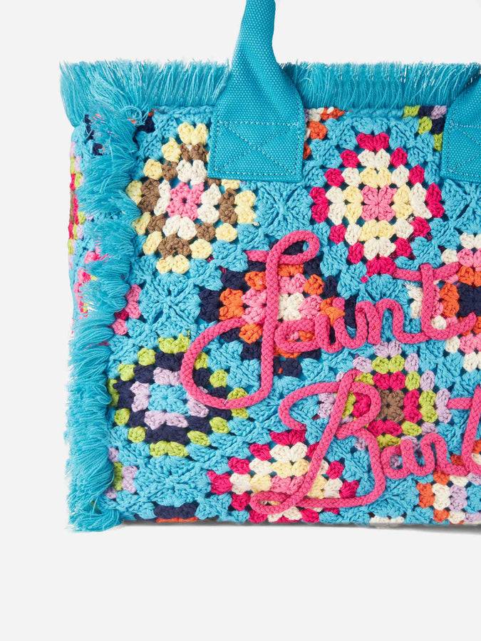 Mc2 Saint Barth Borsa A Spalla Vanity All'uncinetto Con Fantasia