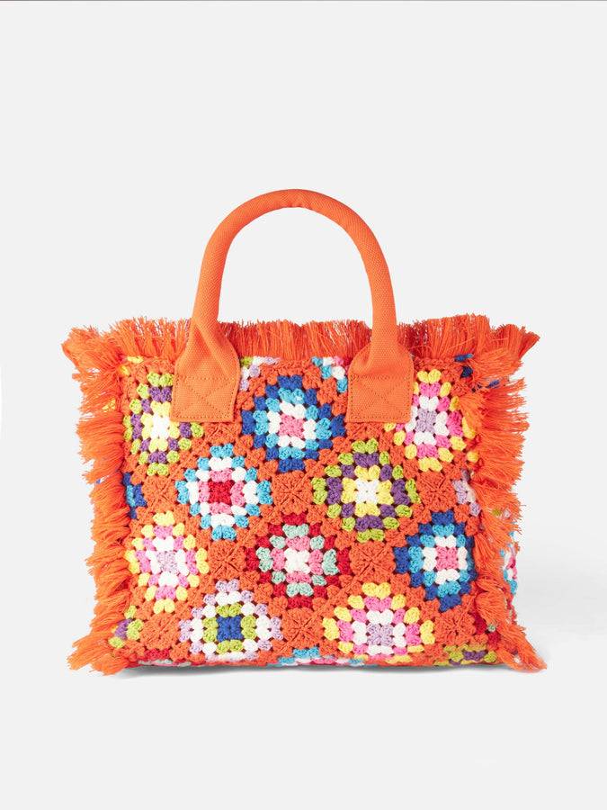 Mc2 Saint Barth Borsa A Spalla Vanity All'uncinetto Con Fantasia