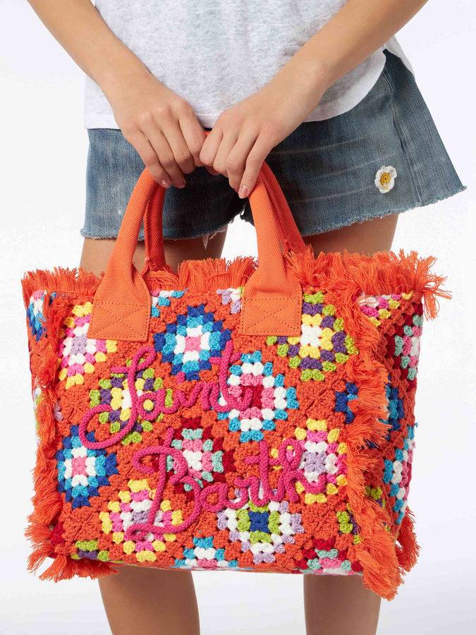 Mc2 Saint Barth Borsa A Spalla Vanity All'uncinetto Con Fantasia