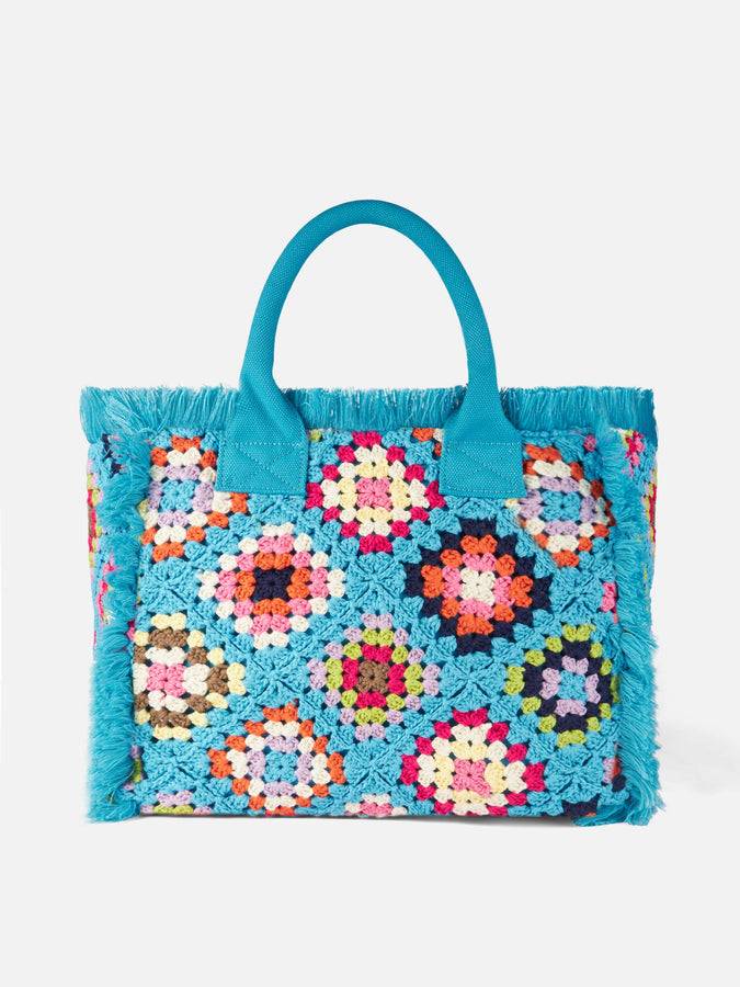 Mc2 Saint Barth Borsa A Spalla Vanity All'uncinetto Con Fantasia