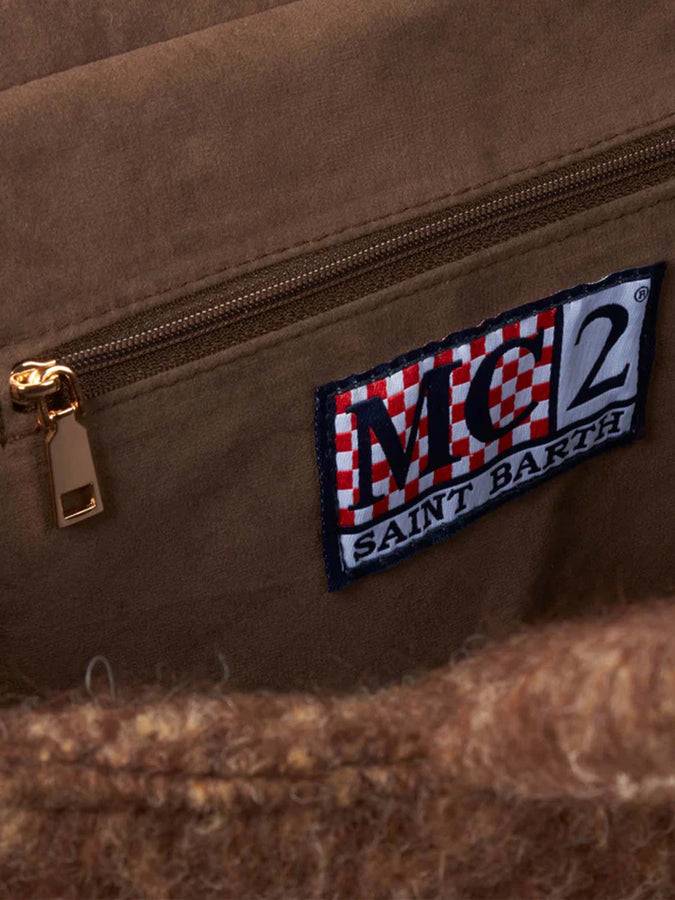 Mc2 Saint Barth Borsa A Spalla Vanity Blanket Marrone Con Frange