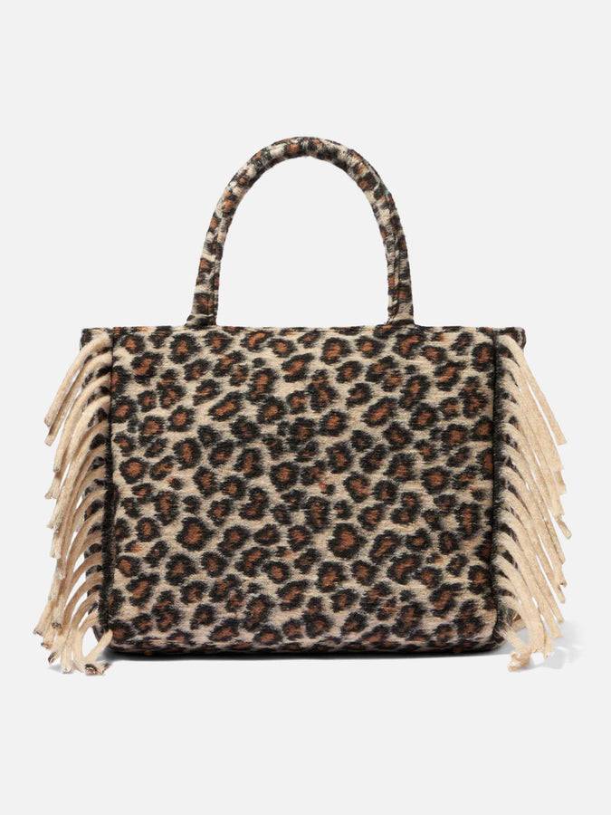 Mc2 Saint Barth Borsa A Spalla Vanity Con Stampa Animalier E Frange