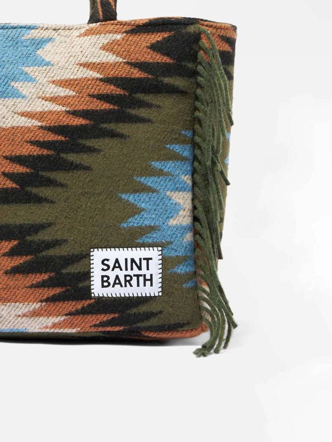 Mc2 Saint Barth Borsa A Spalla Vanity Con Stampa Etnica E Frange