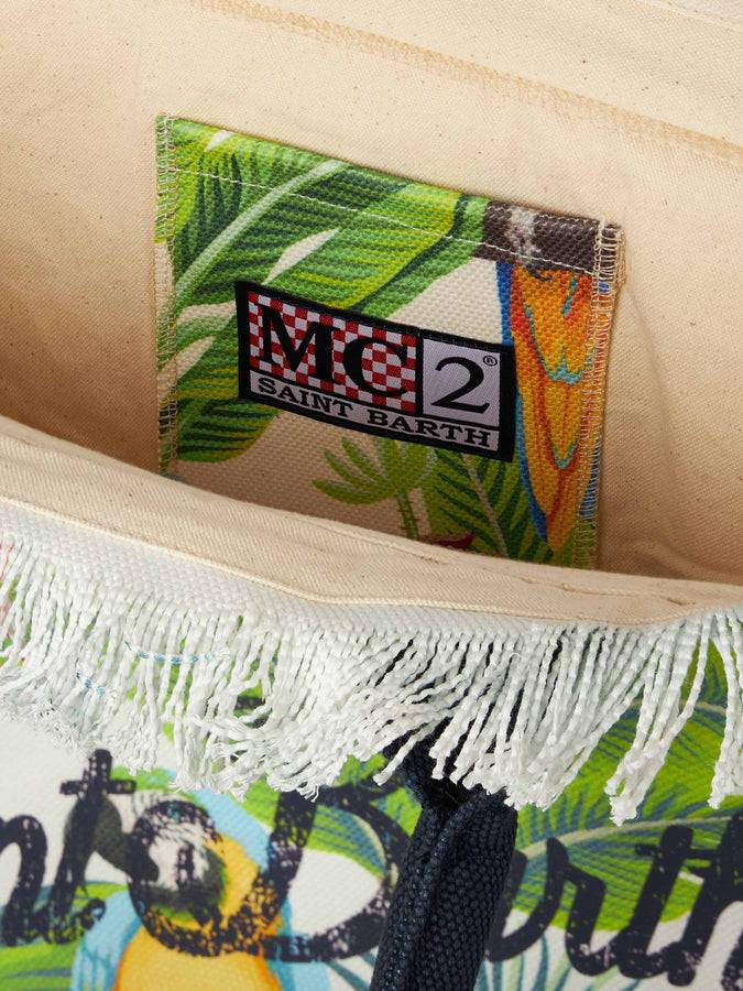 Mc2 Saint Barth Borsa A Spalla Vanity Con Stampa Tropicale