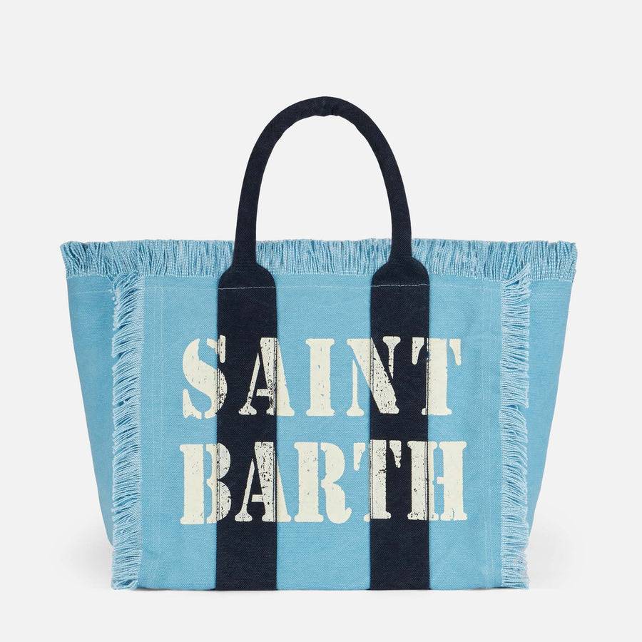 Mc2 Saint Barth Borsa A Spalla Vanity In Canvas Con Logo Saint Barth