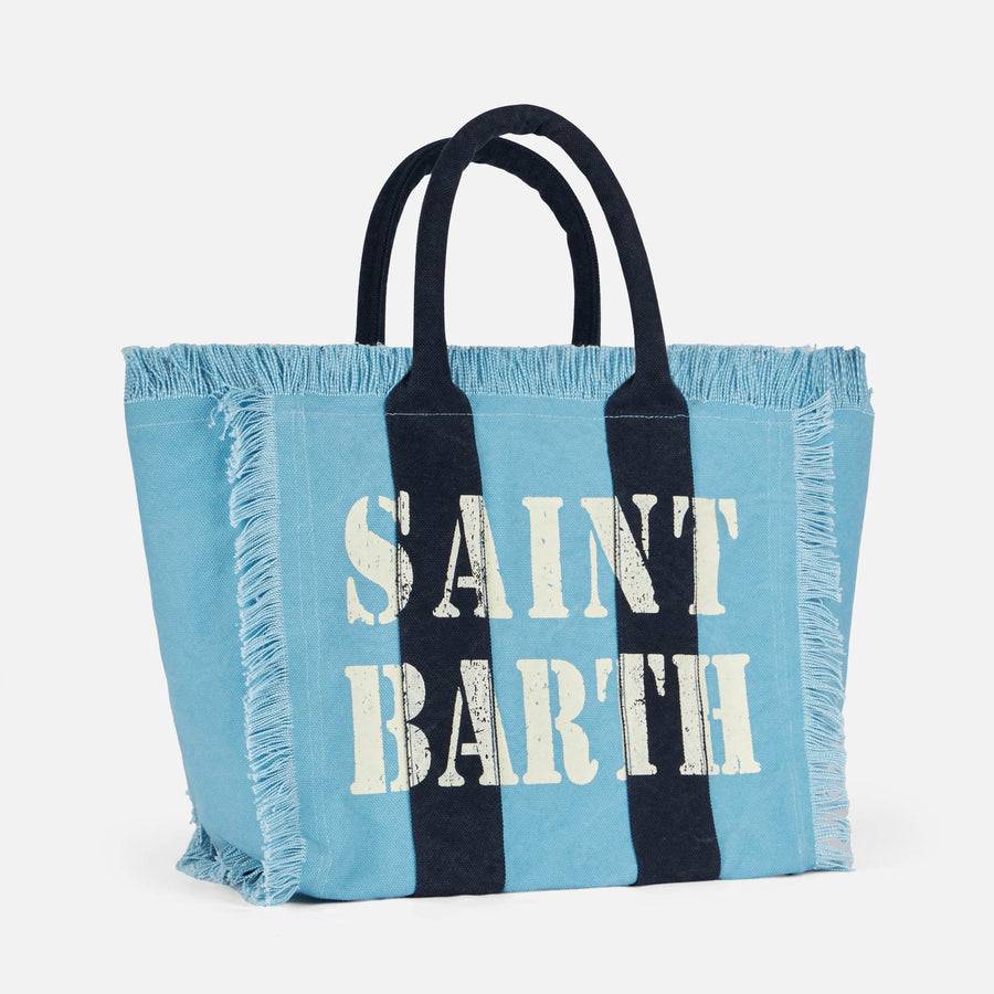 Mc2 Saint Barth Borsa A Spalla Vanity In Canvas Con Logo Saint Barth