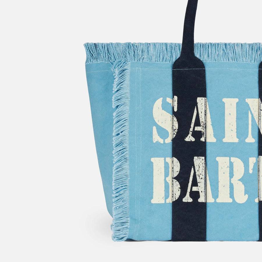 Mc2 Saint Barth Borsa A Spalla Vanity In Canvas Con Logo Saint Barth