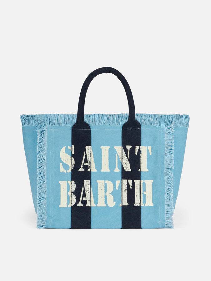 Mc2 Saint Barth Borsa a spalla Vanity in canvas con logo Saint Barth