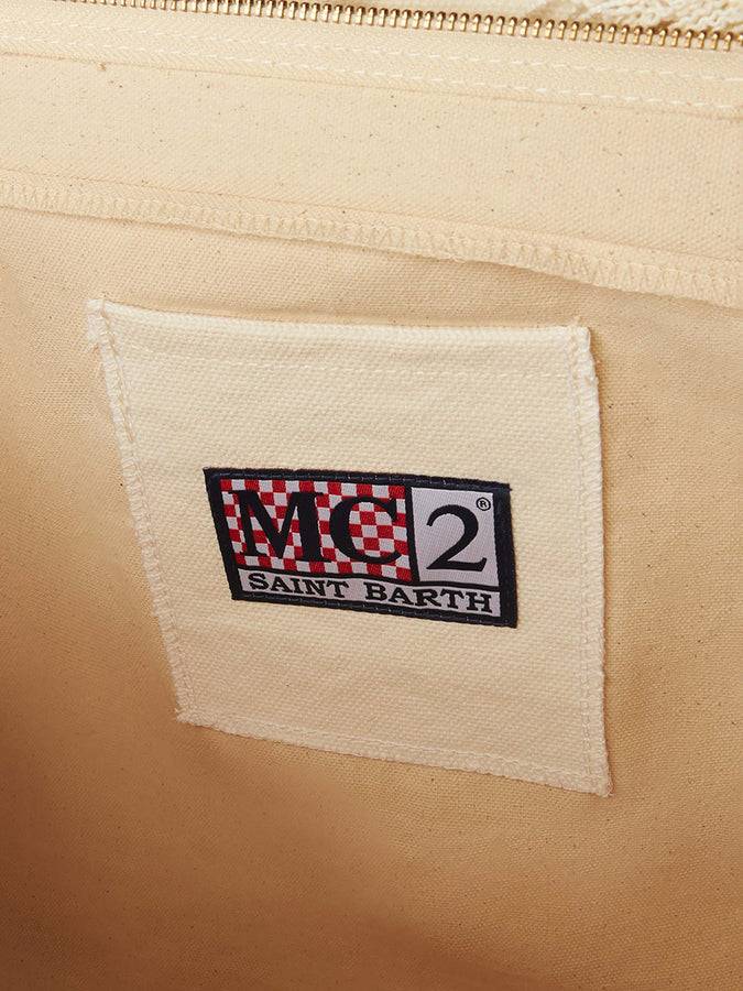 Mc2 Saint Barth Borsa A Spalla Vanity In Canvas Con Patch St.Barth