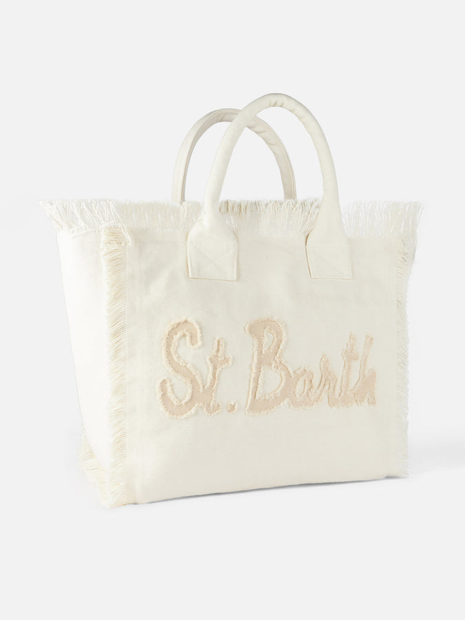 Mc2 Saint Barth Borsa A Spalla Vanity In Canvas Con Patch St.Barth