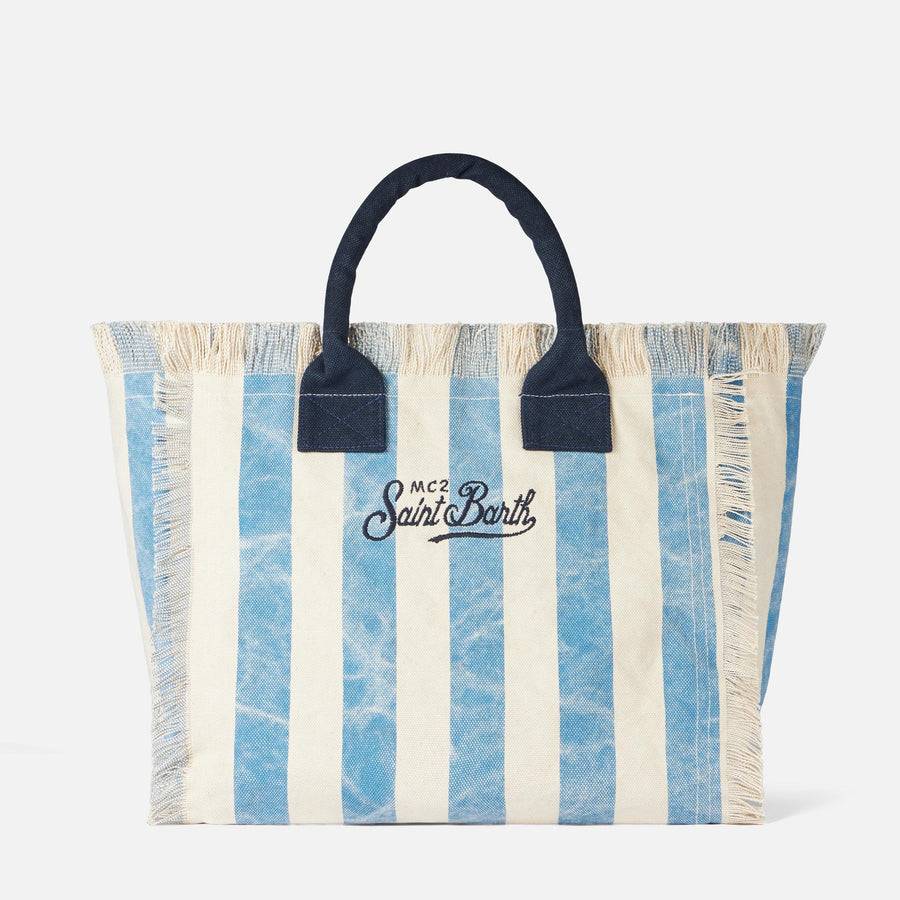 Mc2 Saint Barth Borsa A Spalla Vanity In Canvas Con Stampa Alassio