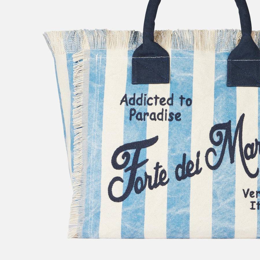 Mc2 Saint Barth Borsa A Spalla Vanity In Canvas Con Stampa Forte Dei Marmi