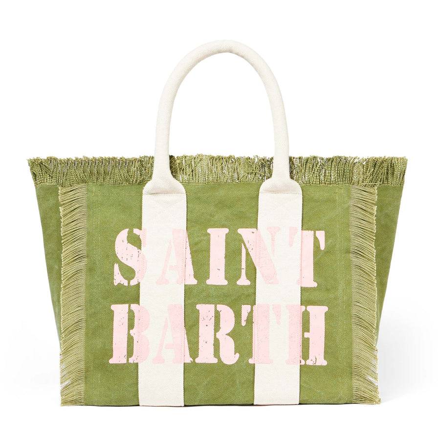 Mc2 Saint Barth Borsa A Spalla Vanity In Canvas Con Stampa Logo