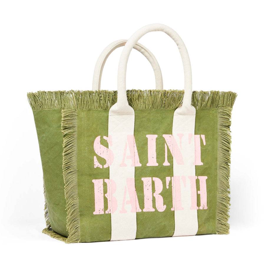 Mc2 Saint Barth Borsa A Spalla Vanity In Canvas Con Stampa Logo