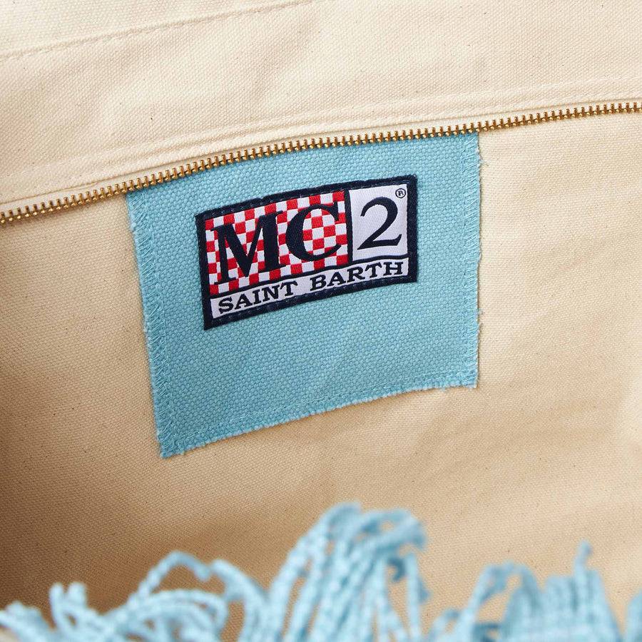 Mc2 Saint Barth Borsa A Spalla Vanity In Canvas Con Stampa Logo