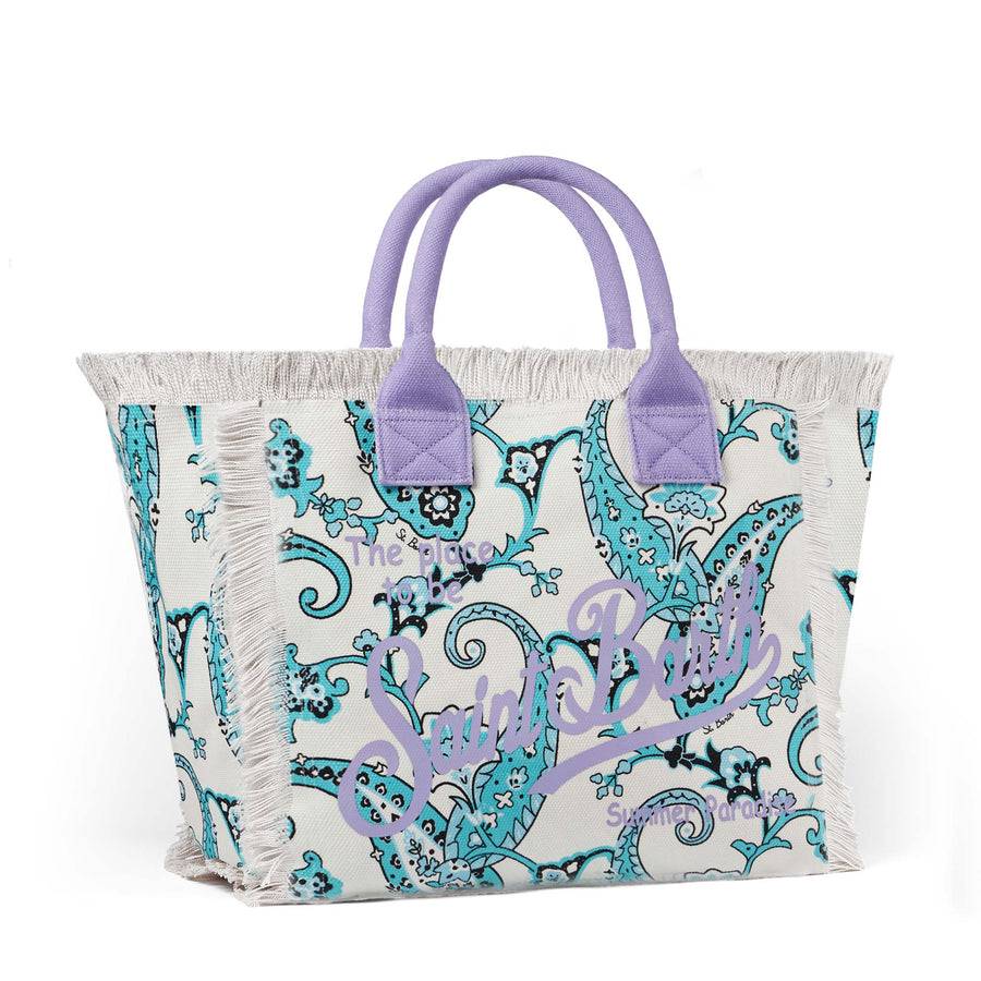 Mc2 Saint Barth Borsa A Spalla Vanity In Canvas Con Stampa Paisley