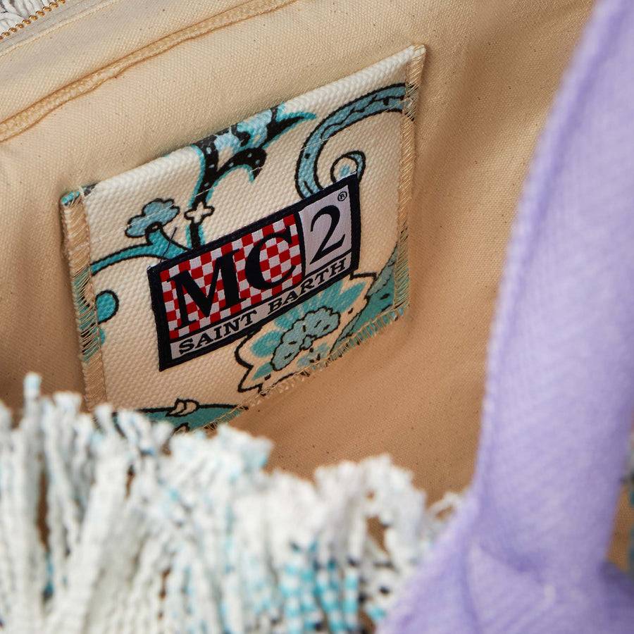 Mc2 Saint Barth Borsa A Spalla Vanity In Canvas Con Stampa Paisley