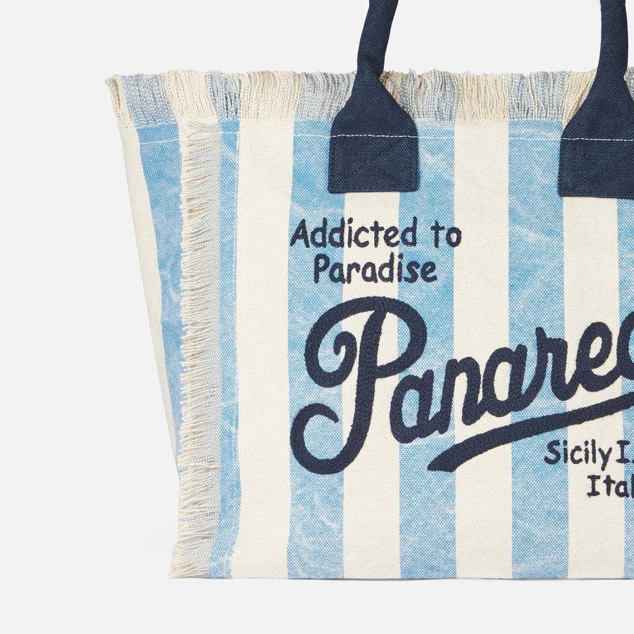 Mc2 Saint Barth Borsa A Spalla Vanity In Canvas Con Stampa Panarea