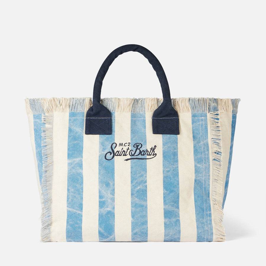 Mc2 Saint Barth Borsa A Spalla Vanity In Canvas Con Stampa Riccione