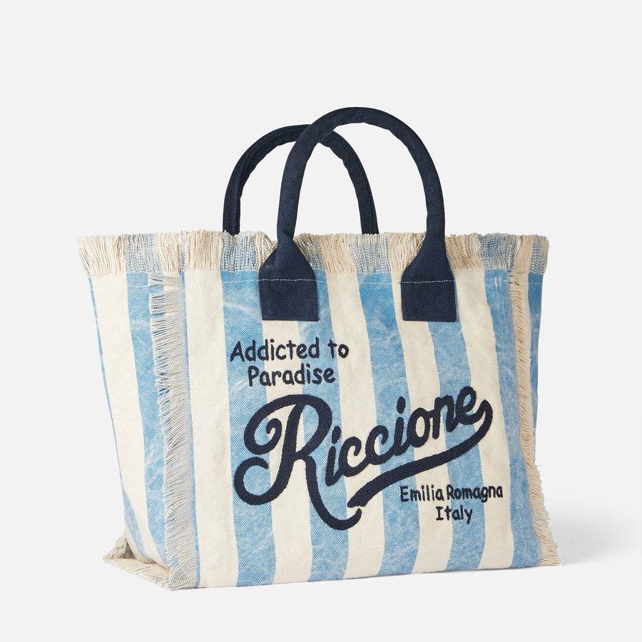 Mc2 Saint Barth Borsa A Spalla Vanity In Canvas Con Stampa Riccione