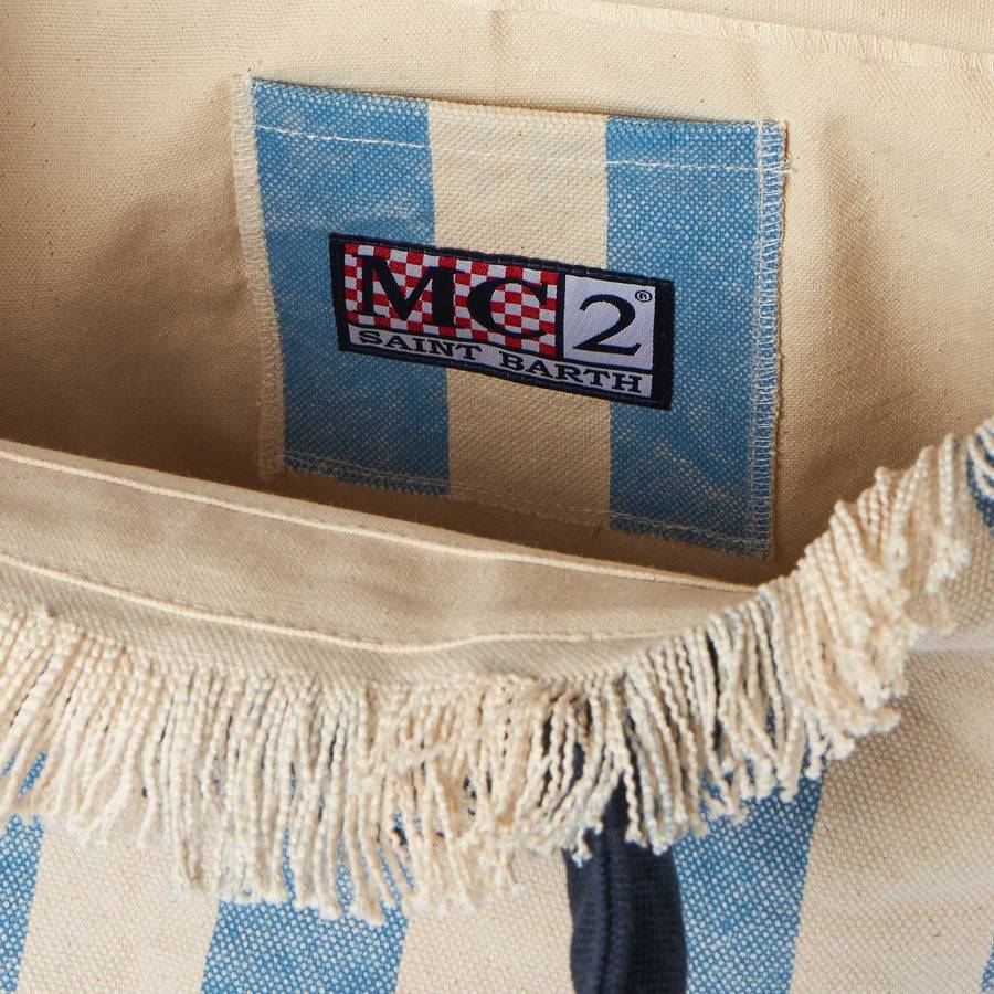 Mc2 Saint Barth Borsa A Spalla Vanity In Canvas Con Stampa Riccione