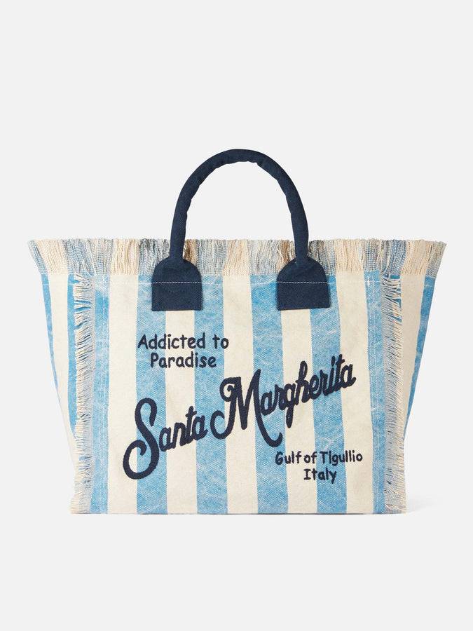 Mc2 Saint Barth Borsa a spalla Vanity in canvas con stampa Santa Margherita