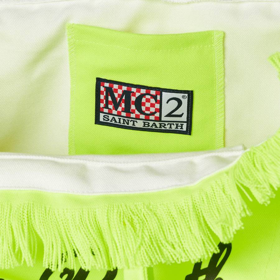 Mc2 Saint Barth Borsa A Spalla Vanity In Canvas Giallo Fluo
