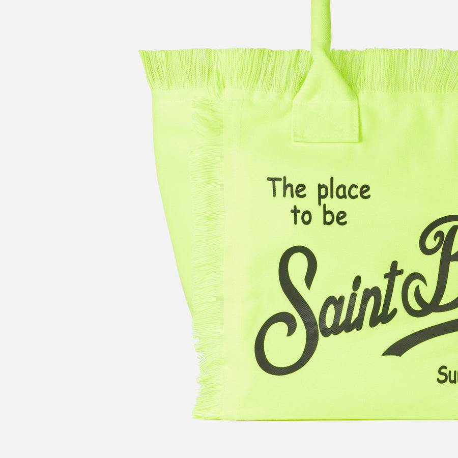 Mc2 Saint Barth Borsa A Spalla Vanity In Canvas Giallo Fluo