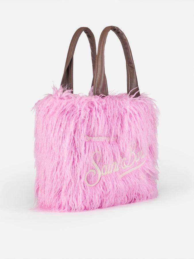 Mc2 Saint Barth Borsa A Spalla Vanity In Morbida Pelliccia Con Ricamo Saint Barth