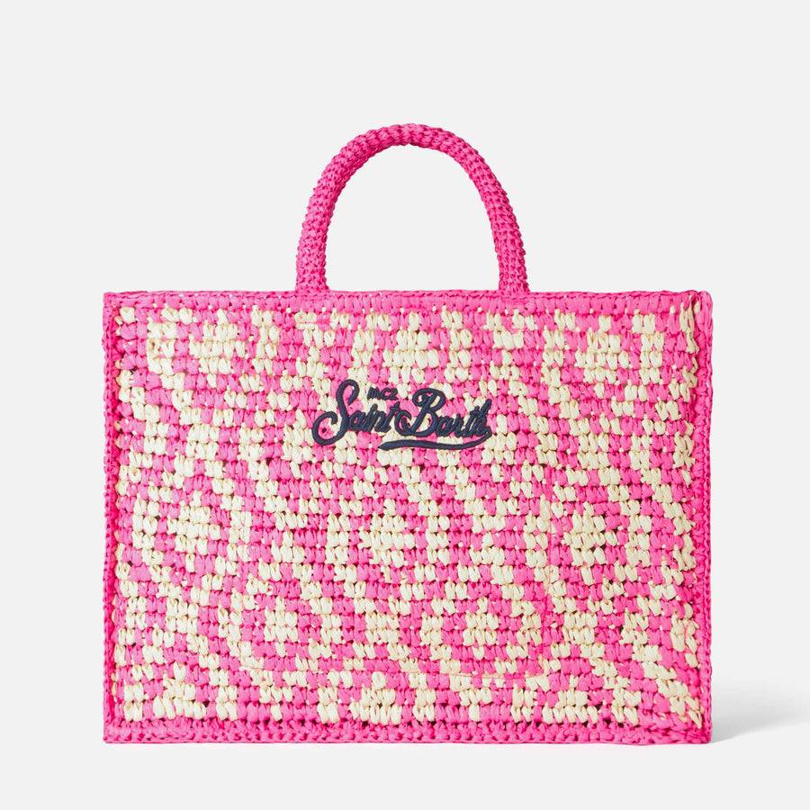 Mc2 Saint Barth Borsa A Spalla Vanity In Rafia Con Ricamo Saint Barth