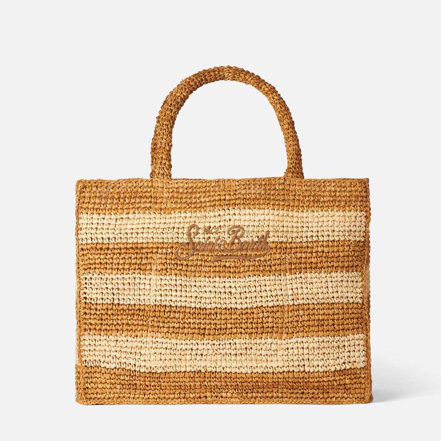 Mc2 Saint Barth Borsa A Spalla Vanity In Rafia Con Ricamo Saint Barth