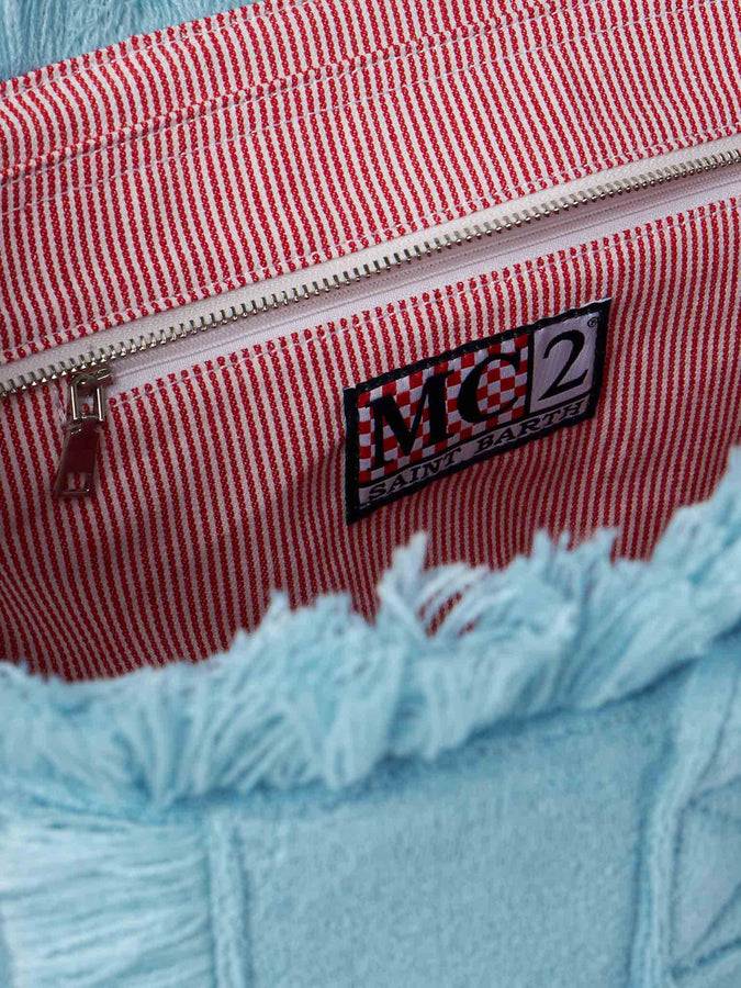 Mc2 Saint Barth Borsa A Spalla Vanity In Spugna Azzurra