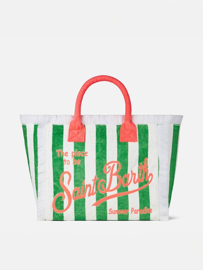 Mc2 Saint Barth Borsa a spalla Vanity in spugna con logo Saint Barth