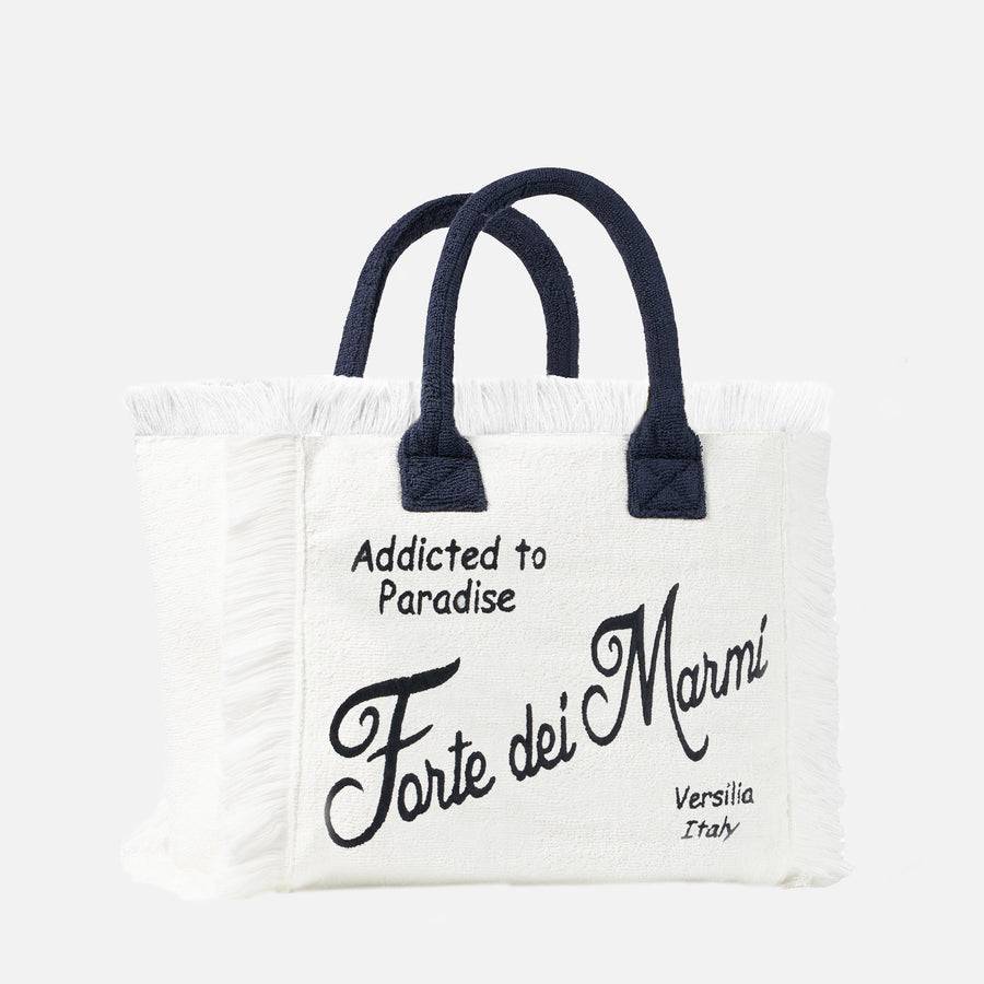 Mc2 Saint Barth Borsa A Spalla Vanity In Spugna Con Ricamo Forte Dei Marmi