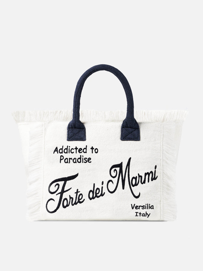 Mc2 Saint Barth Borsa a spalla Vanity in spugna con ricamo Forte dei Marmi