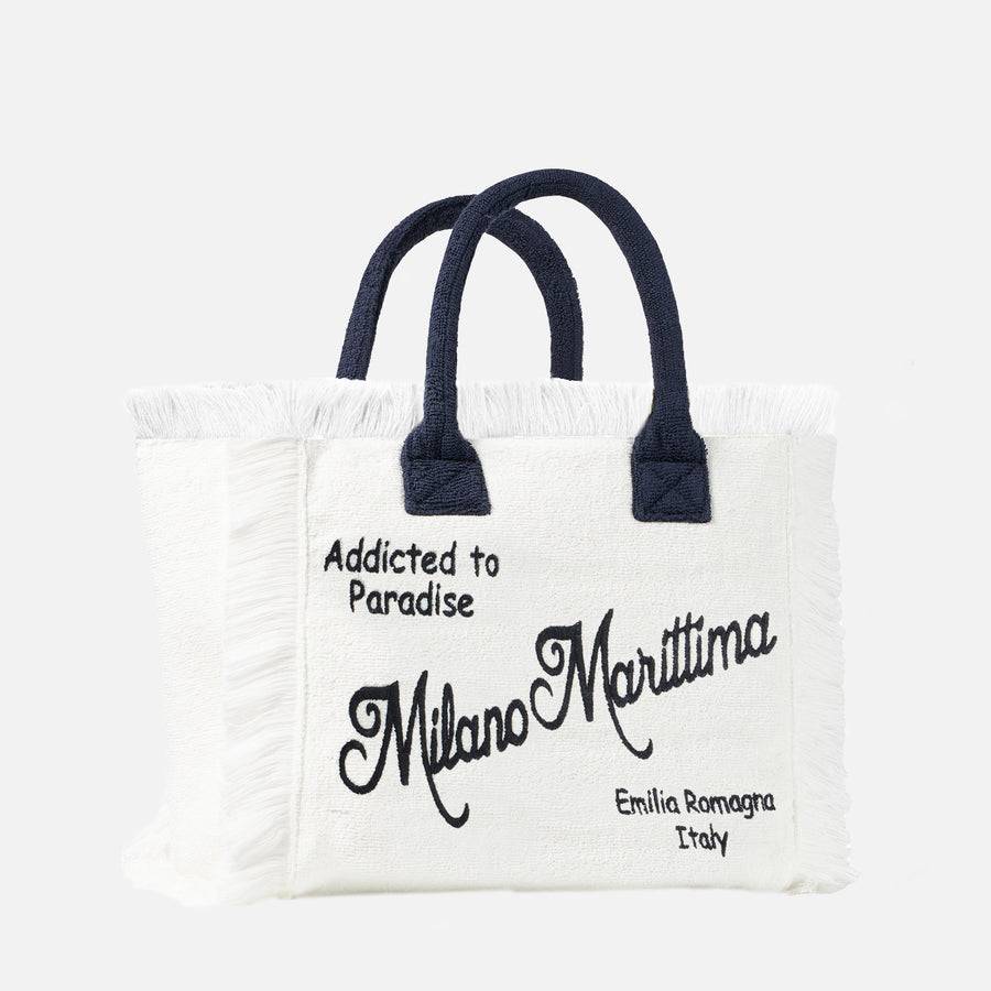 Mc2 Saint Barth Borsa A Spalla Vanity In Spugna Con Ricamo Milano Marittima