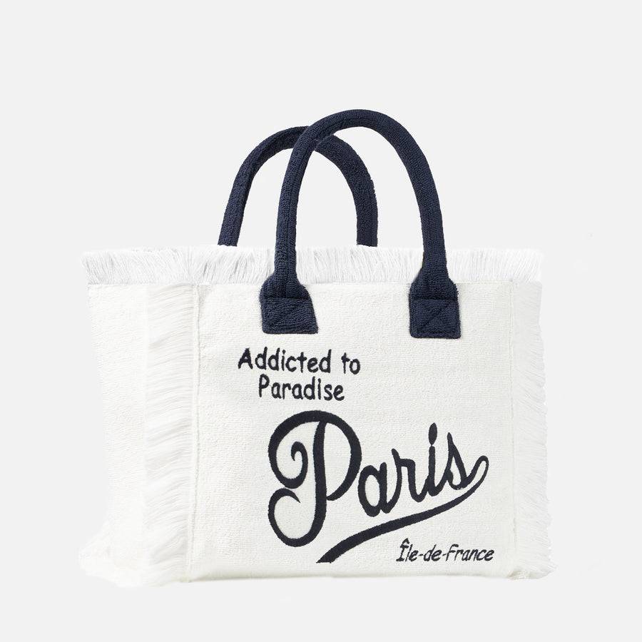 Mc2 Saint Barth Borsa A Spalla Vanity In Spugna Con Ricamo Paris