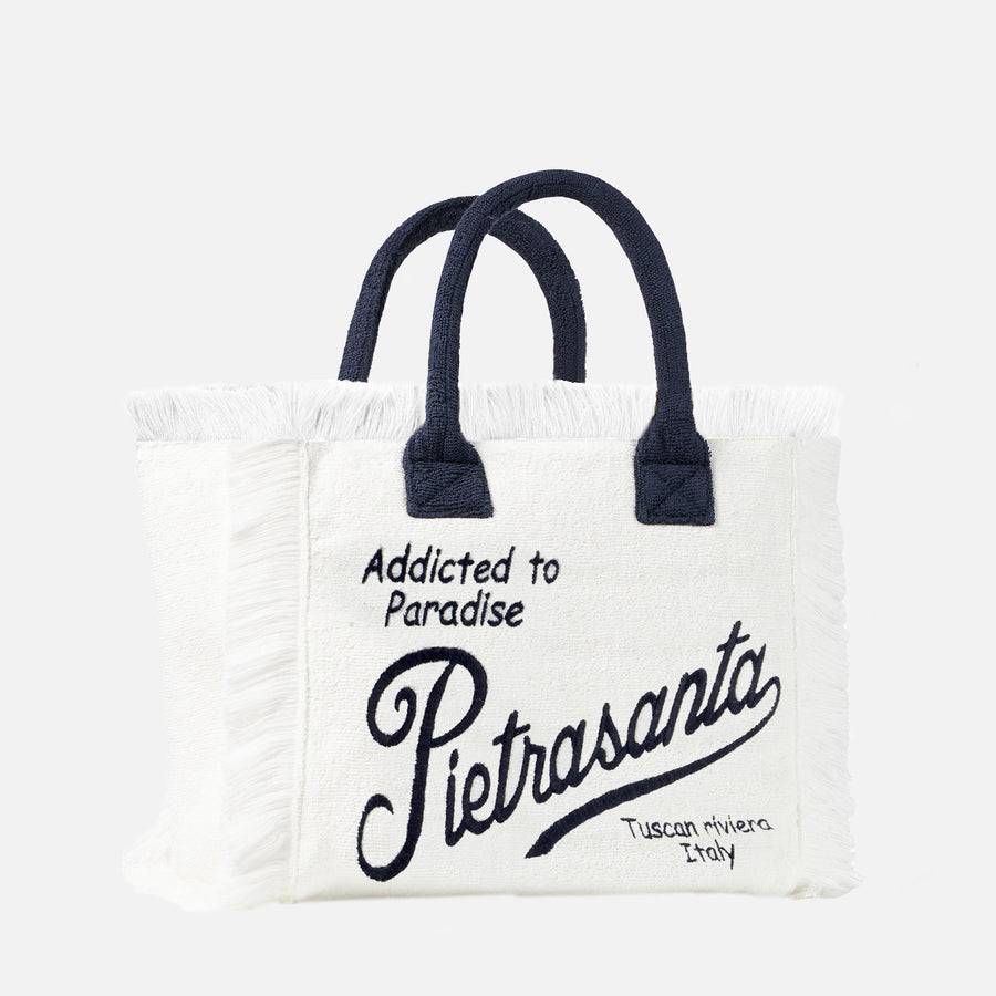 Mc2 Saint Barth Borsa A Spalla Vanity In Spugna Con Ricamo Pietrasanta