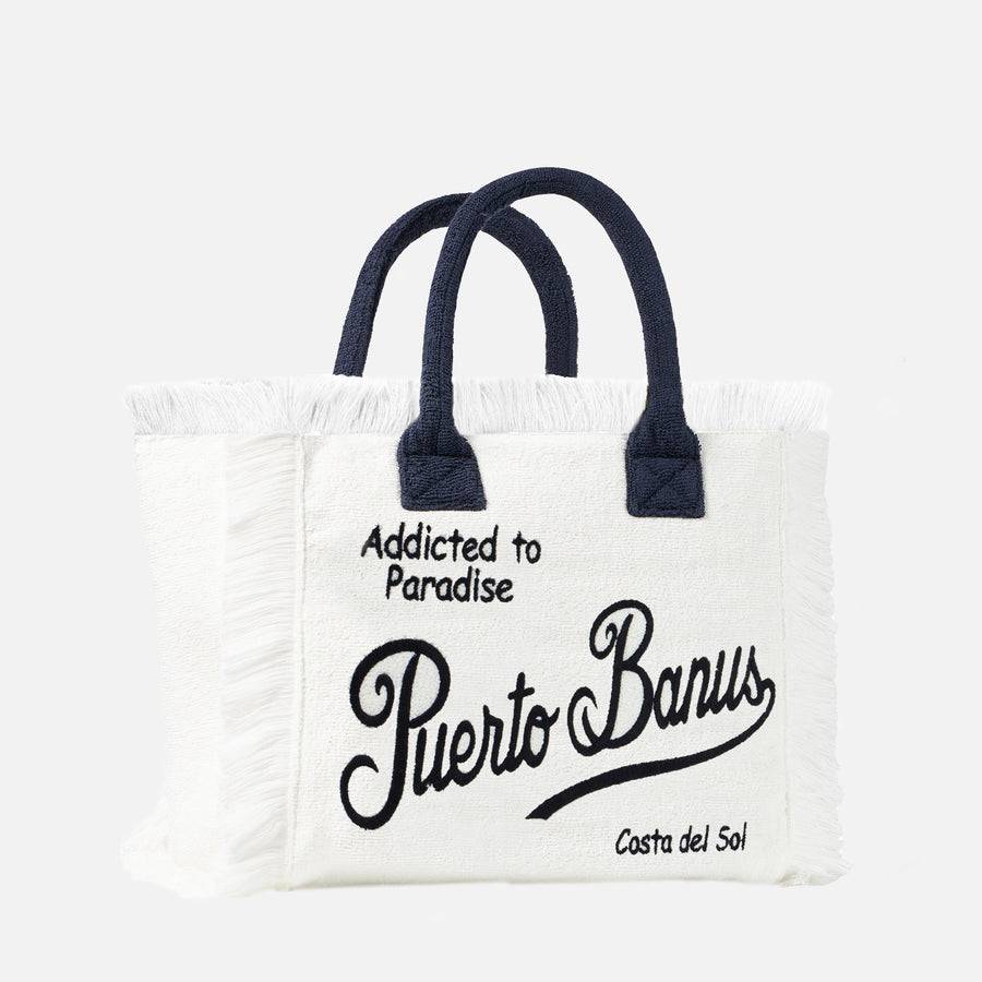 Mc2 Saint Barth Borsa A Spalla Vanity In Spugna Con Ricamo Puerto Banus