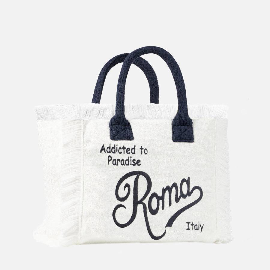 Mc2 Saint Barth Borsa A Spalla Vanity In Spugna Con Ricamo Roma