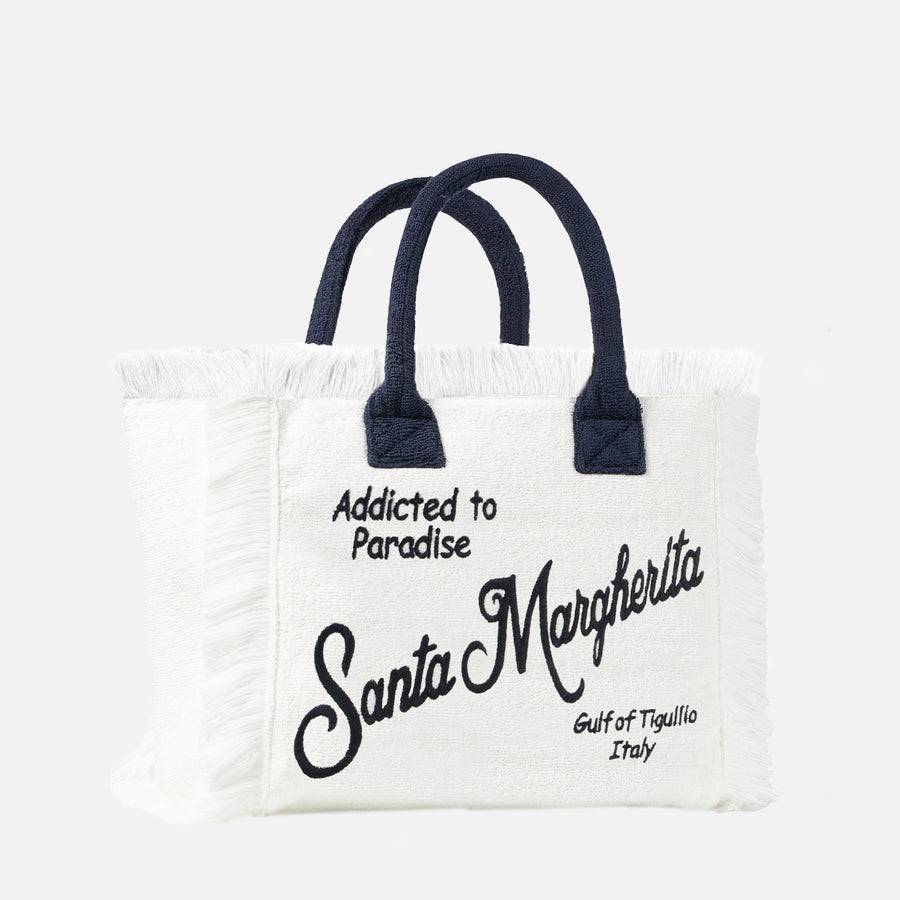 Mc2 Saint Barth Borsa A Spalla Vanity In Spugna Con Ricamo Santa Margherita