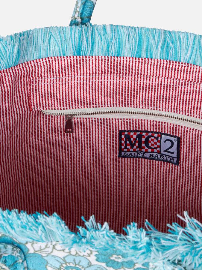Mc2 Saint Barth Borsa A Spalla Vanity In Spugna Con Stampa Fiori