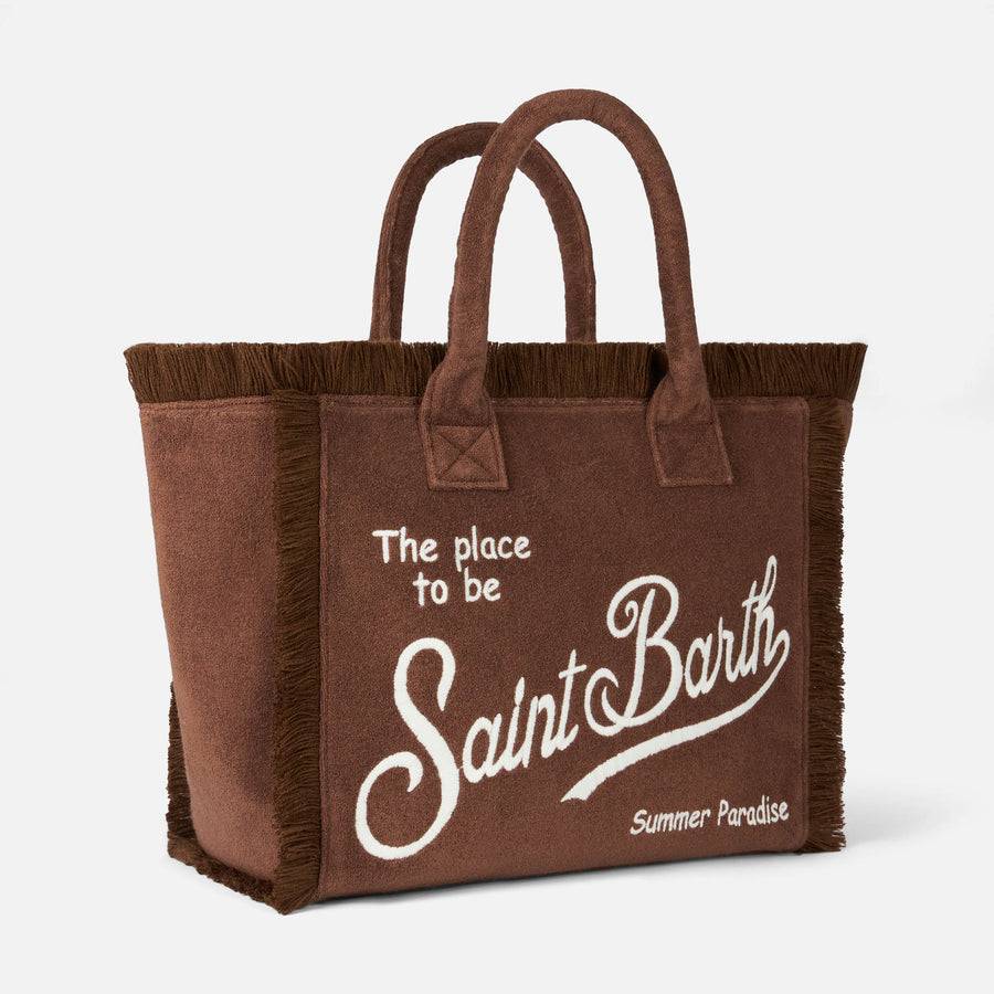Mc2 Saint Barth Borsa A Spalla Vanity In Spugna Marrone